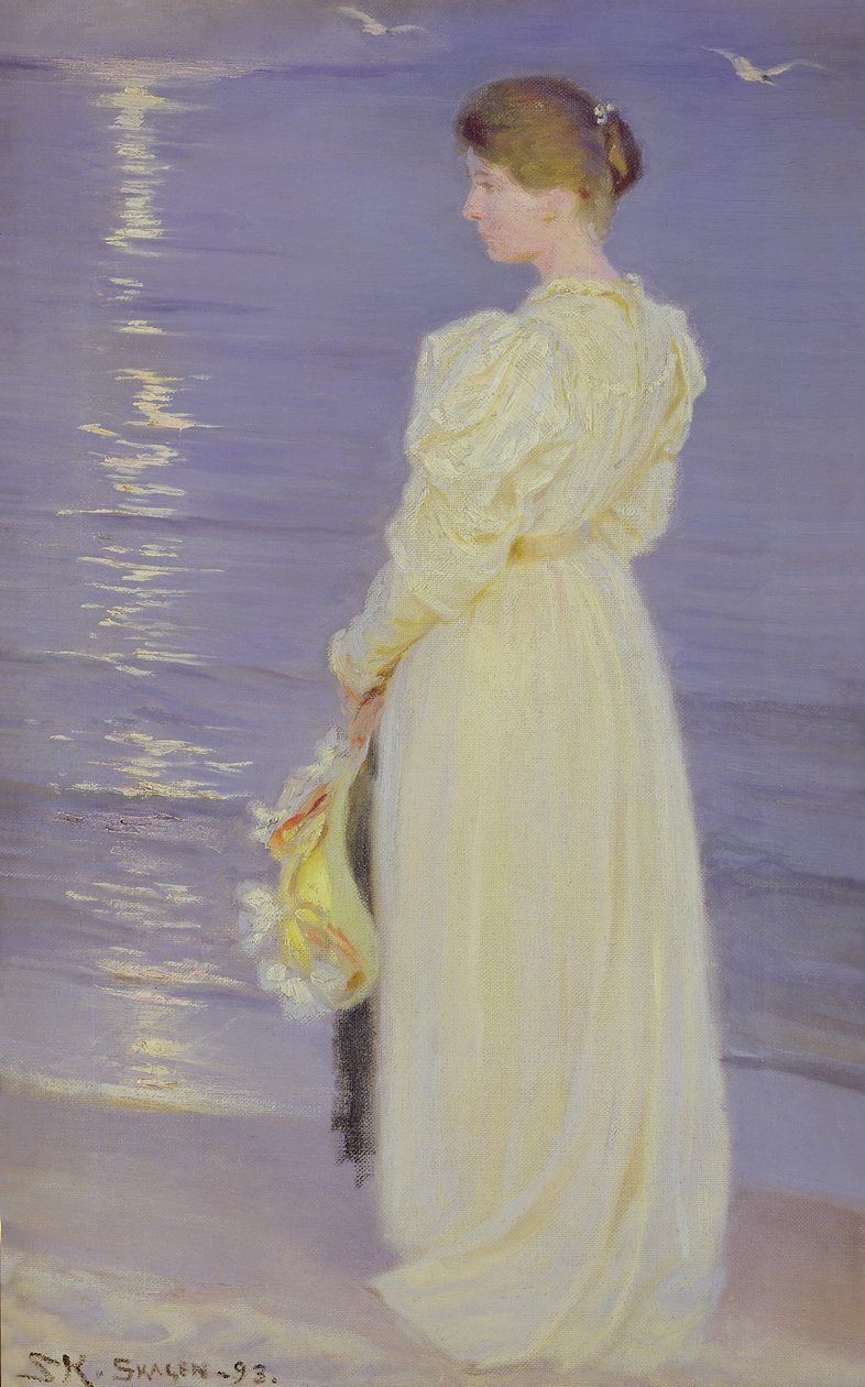 Kvinne i hvitt på en strand, 1893 av Peder Severin Krøyer