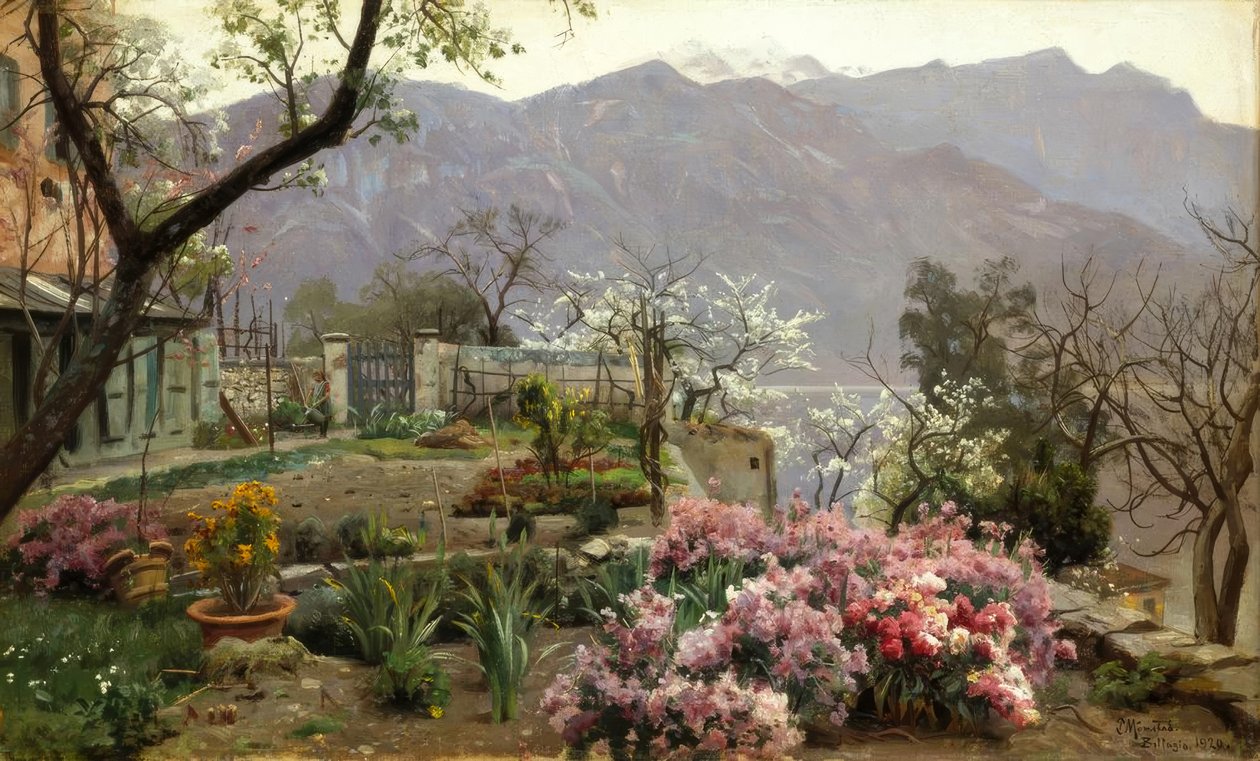 Blomsterhage nær Bellagio av Peder Monsted