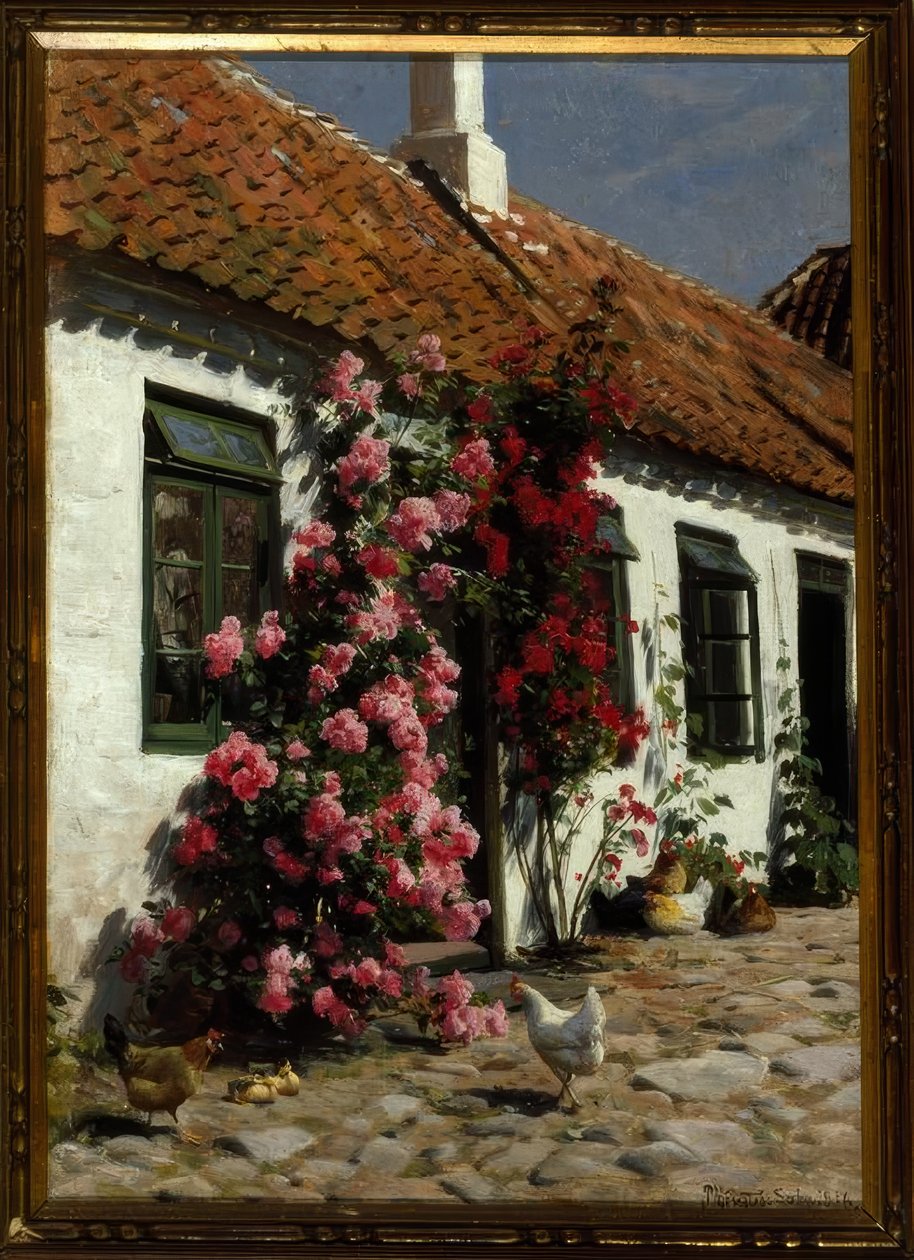 Klatreroser på gården av Peder Monsted