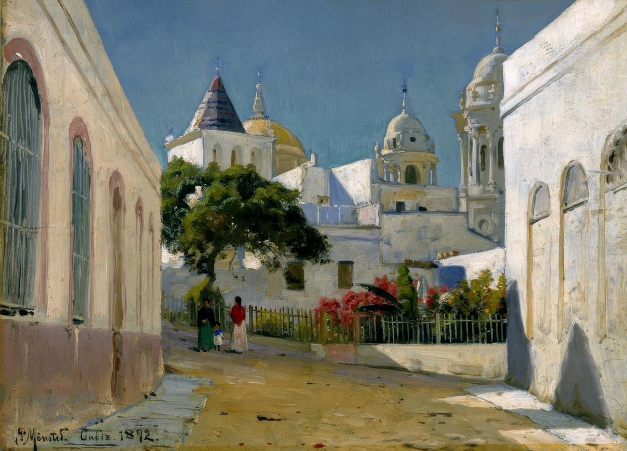 Byutsikt i Cadiz av Peder Monsted