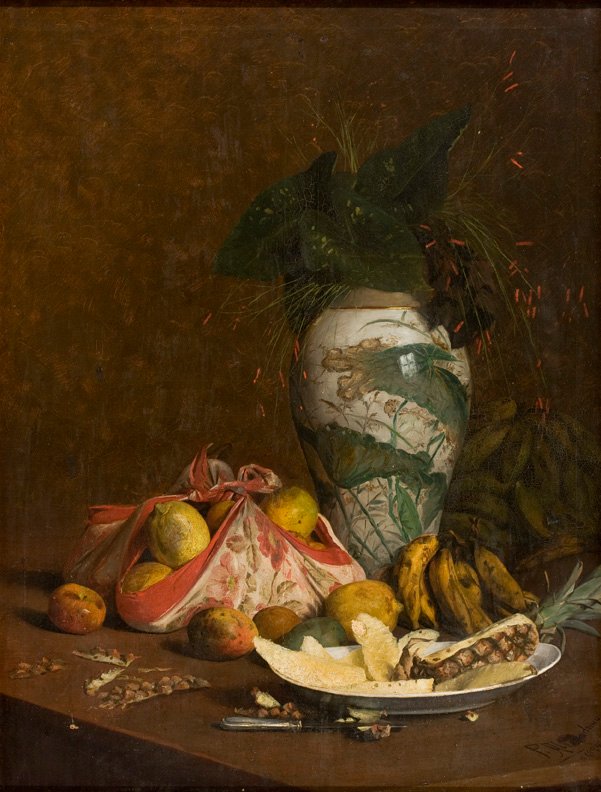 Still Life with Vase and Fruitn Engelsk: Still Life with Vase and Fruitn av Pedro Alexandrino Borges