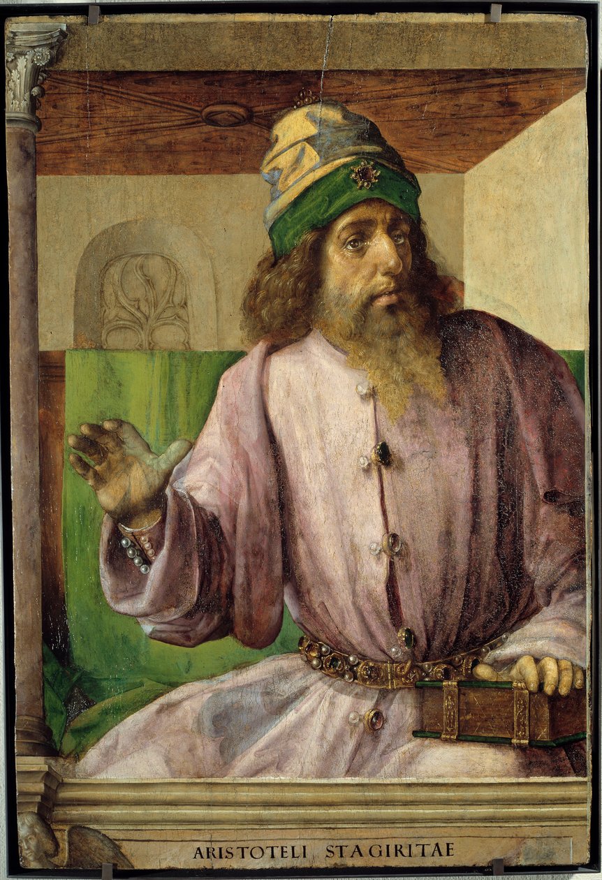 Portrett av Aristoteles, gresk filosof. av Pedro Berruguete