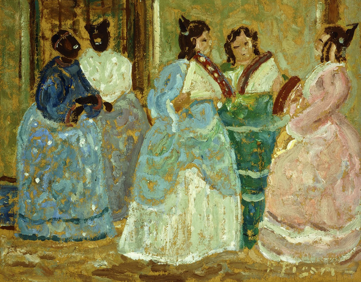 Colonial Scene; Escena Colonial av Pedro Figari