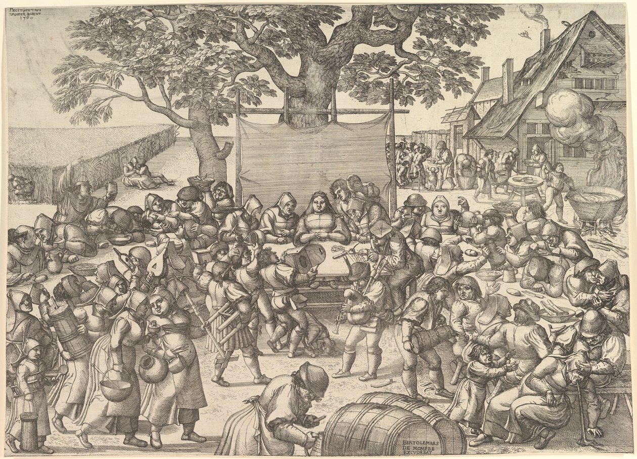 Bondebryllup, 1560. av Peeter van der Borcht