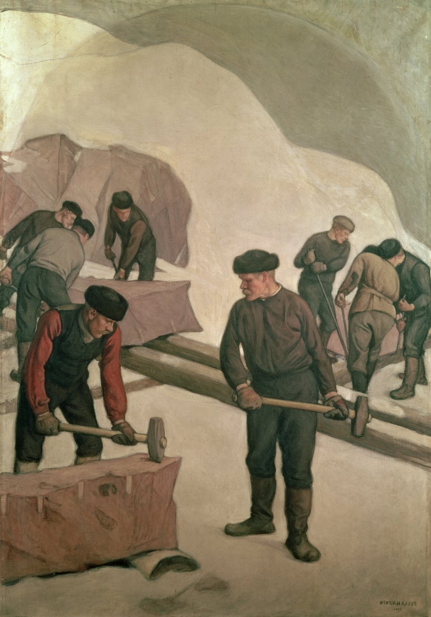 Steinbrytere, 1903 av Pekka Halonen