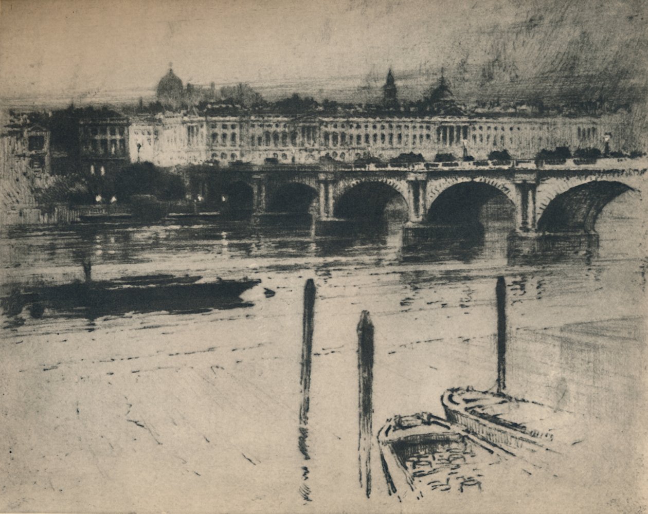 Waterloo Bridge, 1927. av Percy Robertson