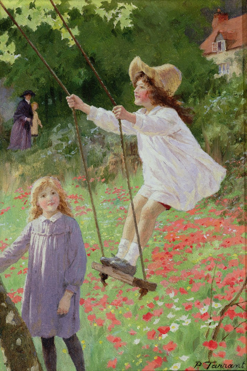 The Swing (olje om bord) av Percy Tarrant