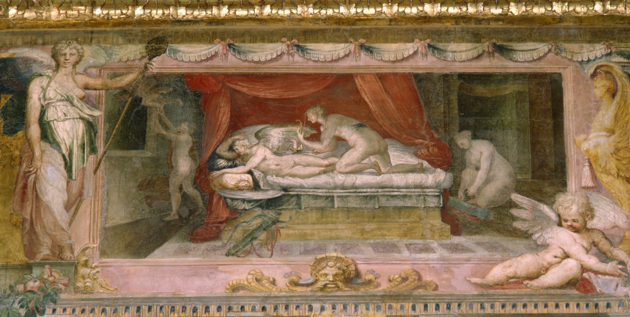 Frise i taket i rommet til Amor og Psyke, ca. 1530 av Perino del Vaga