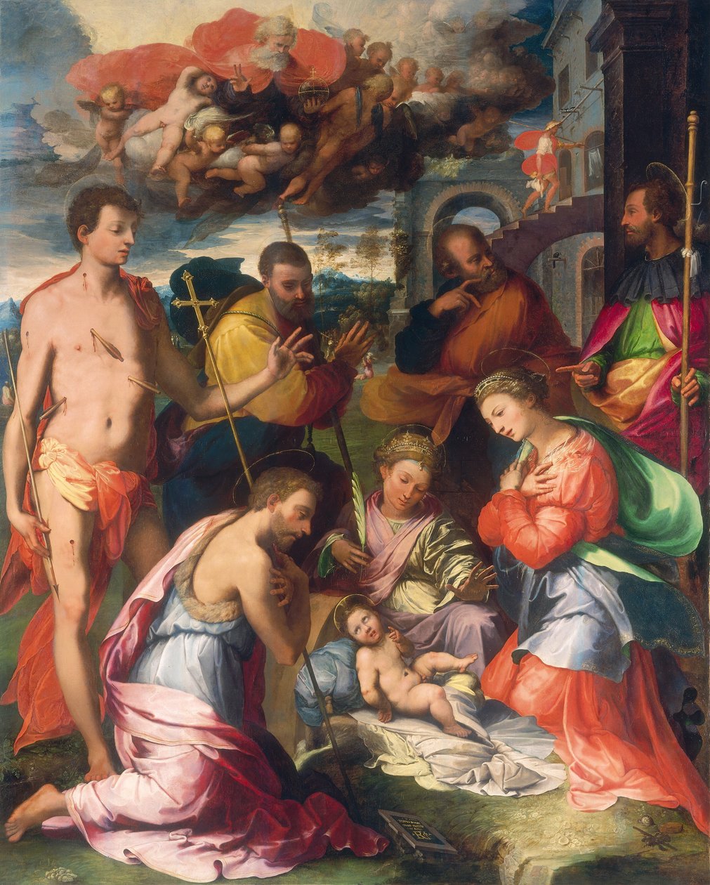 Fødselen, 1534. av Perino del Vaga