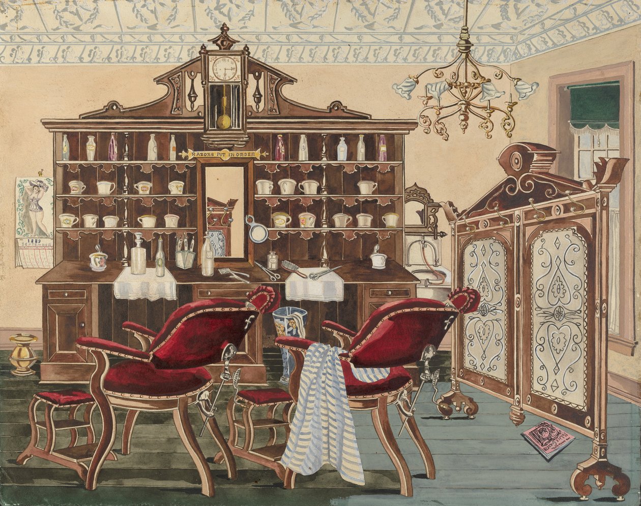 Frisørsalong, 19351942. av Perkins Harnly