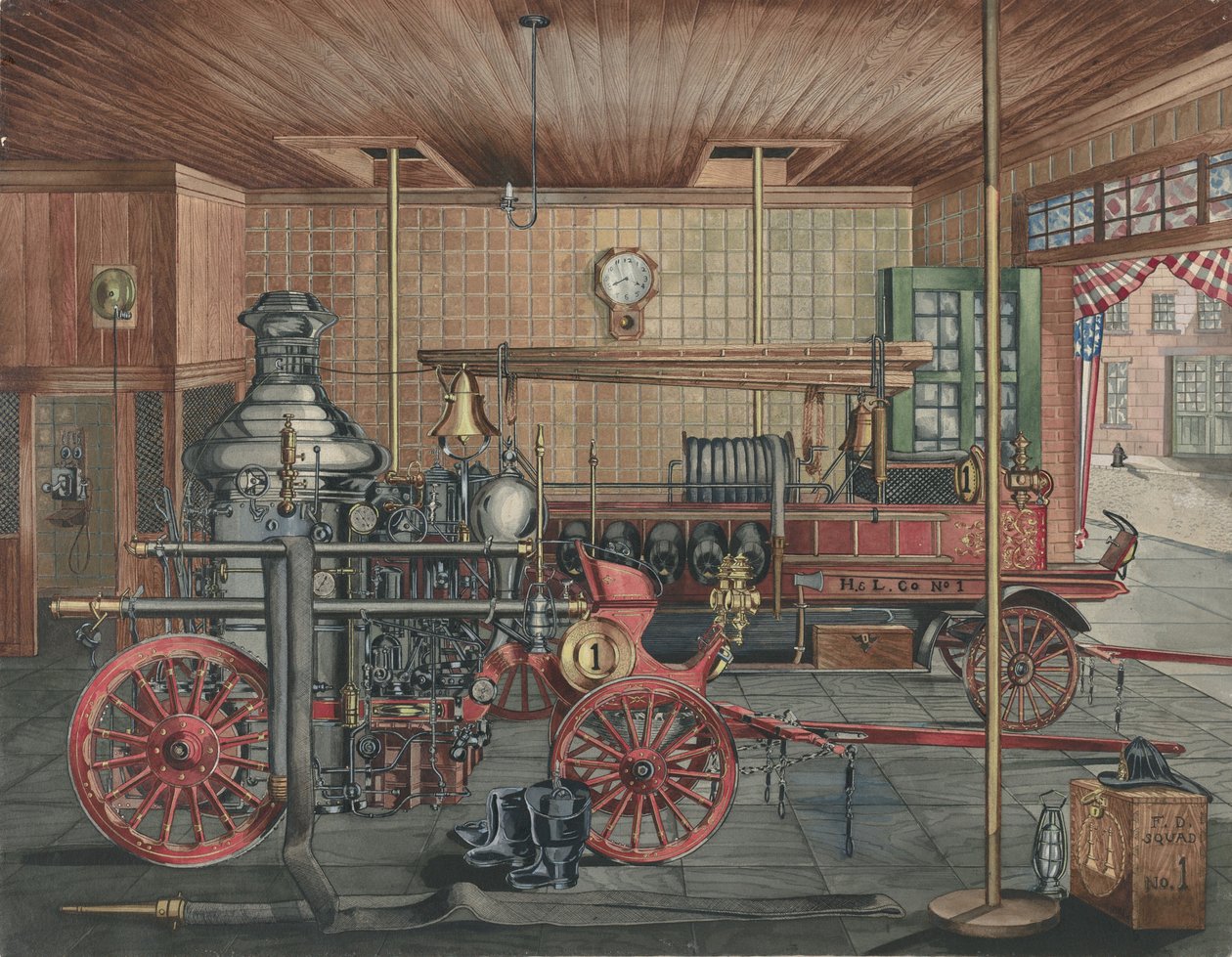 Brannstasjon, 19351942. av Perkins Harnly