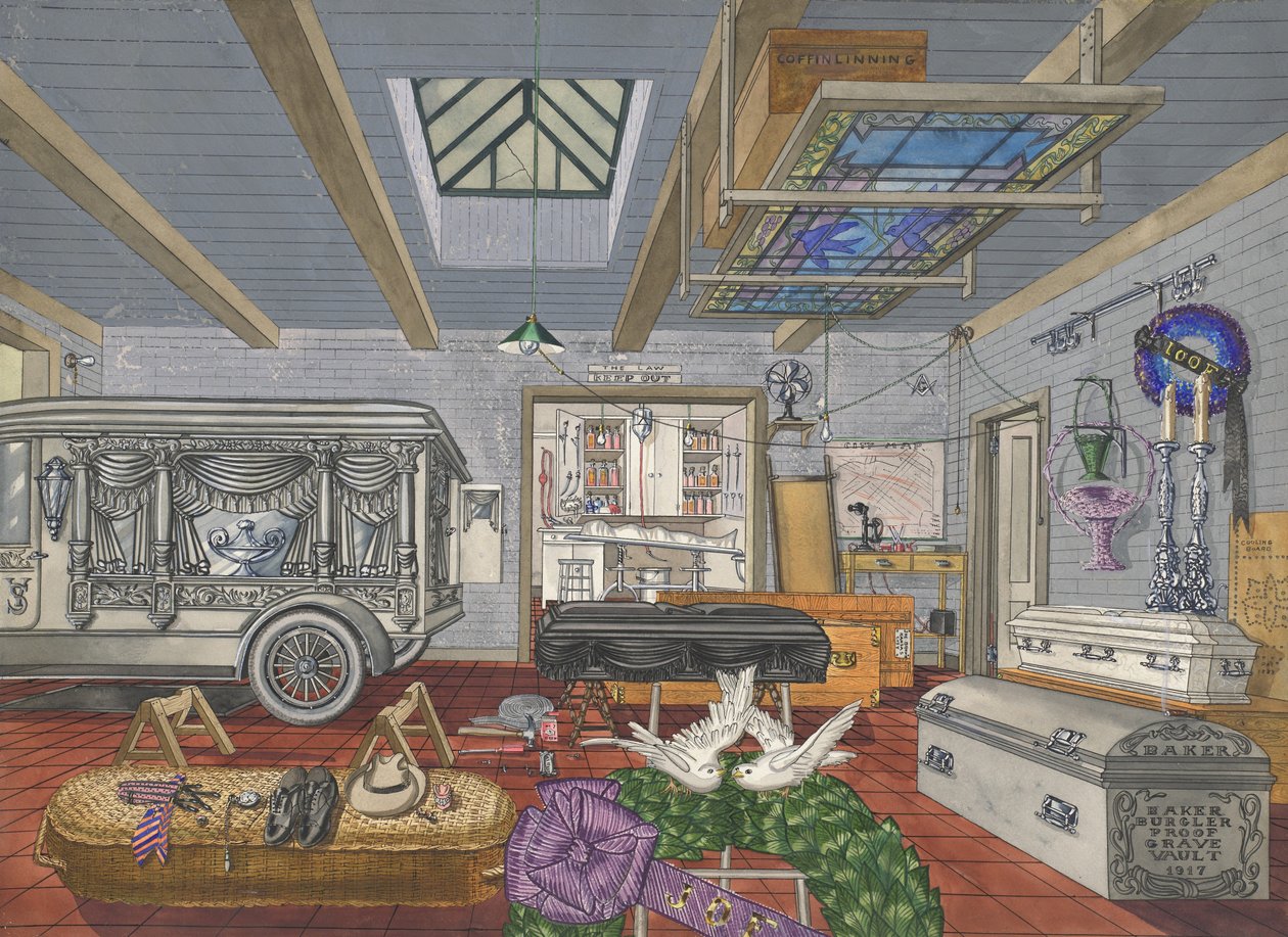 Garage of Funeral Parlour, 1917, 19351942. av Perkins Harnly