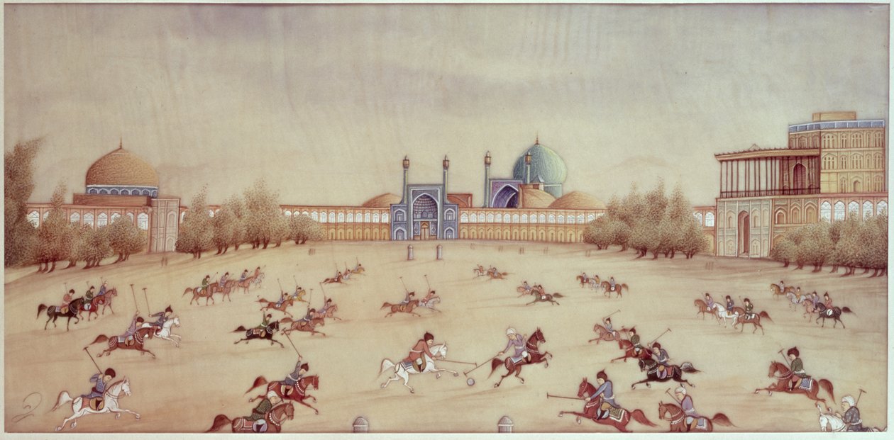 Polo på Isfahan av Persian School