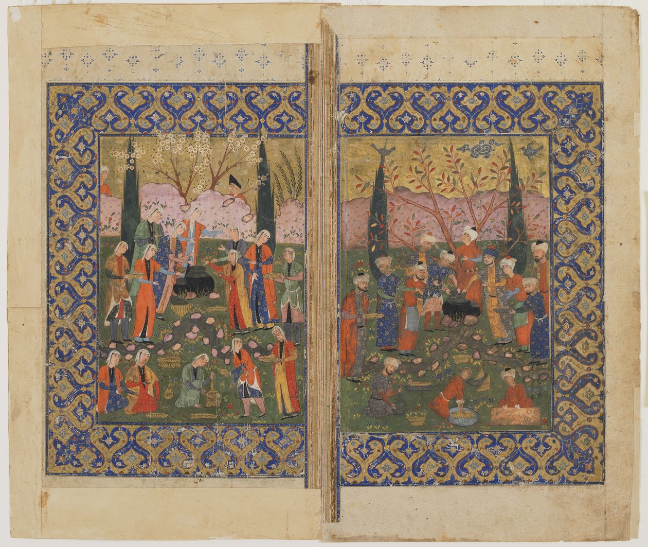 En piknik i en hage av Persian School