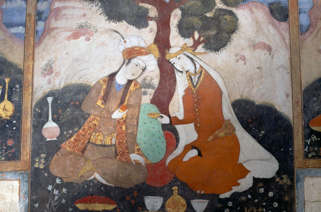 Bankettscene av Persian School