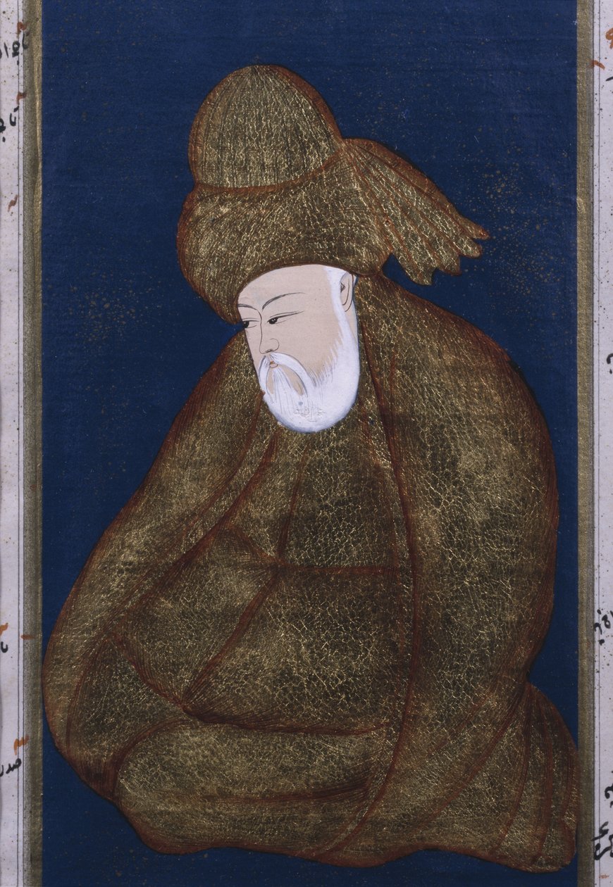 Omar Khayyam (gull på papir) av Persian School