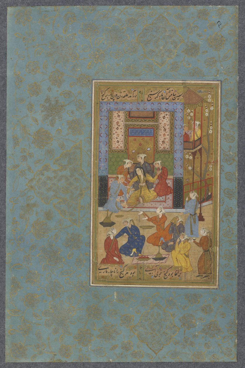 Zulaykha bundet av den gylne kjeden, ca. 1570-80 av Persian School