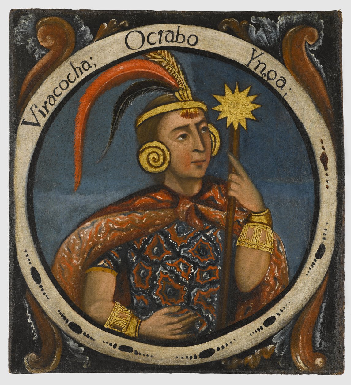 Viracocha, åttende inkakonger, midten av 1700-tallet av Peruvian School