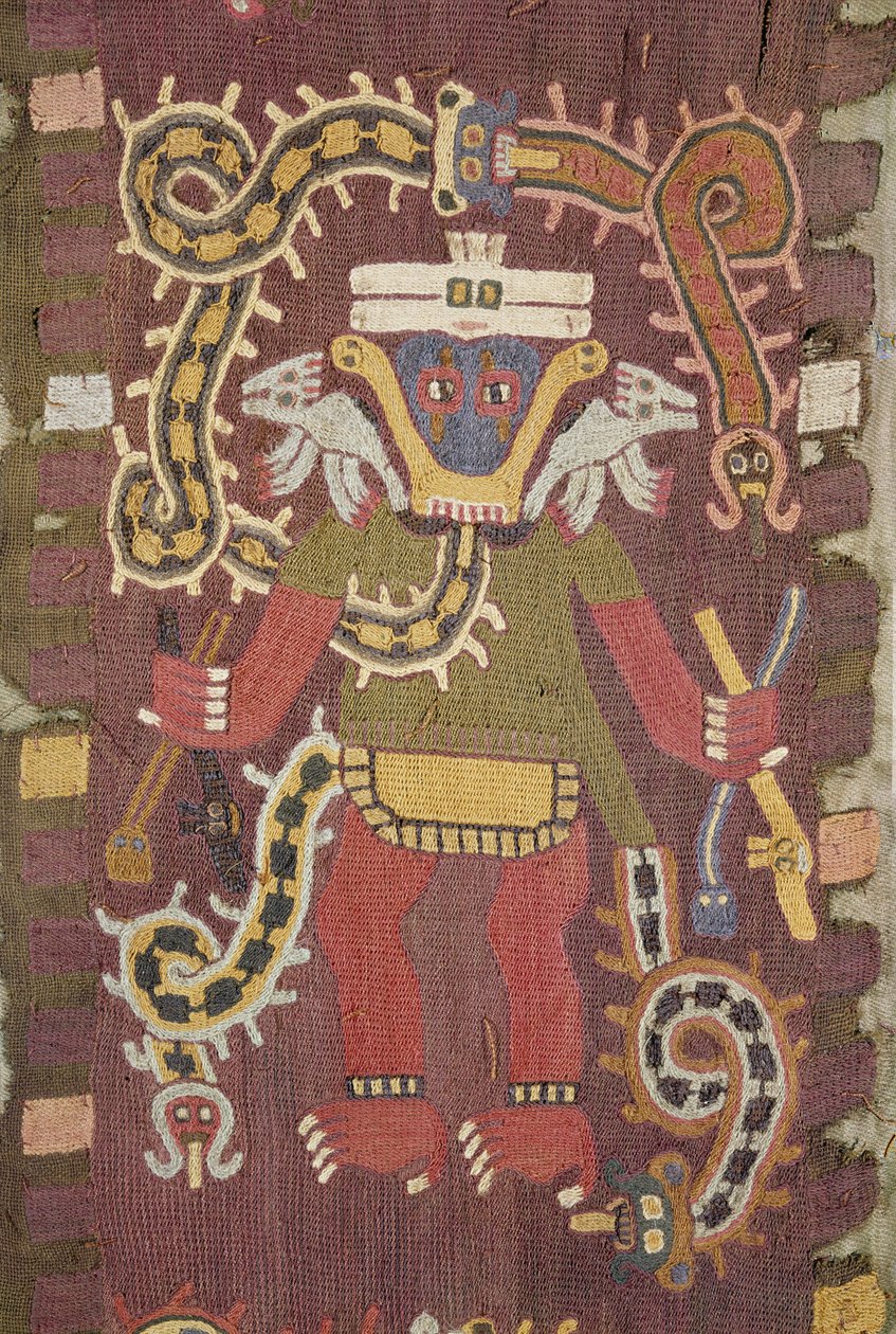 Mytologisk ullfigur, Paracas-stammen (tekstil) av Peruvian School