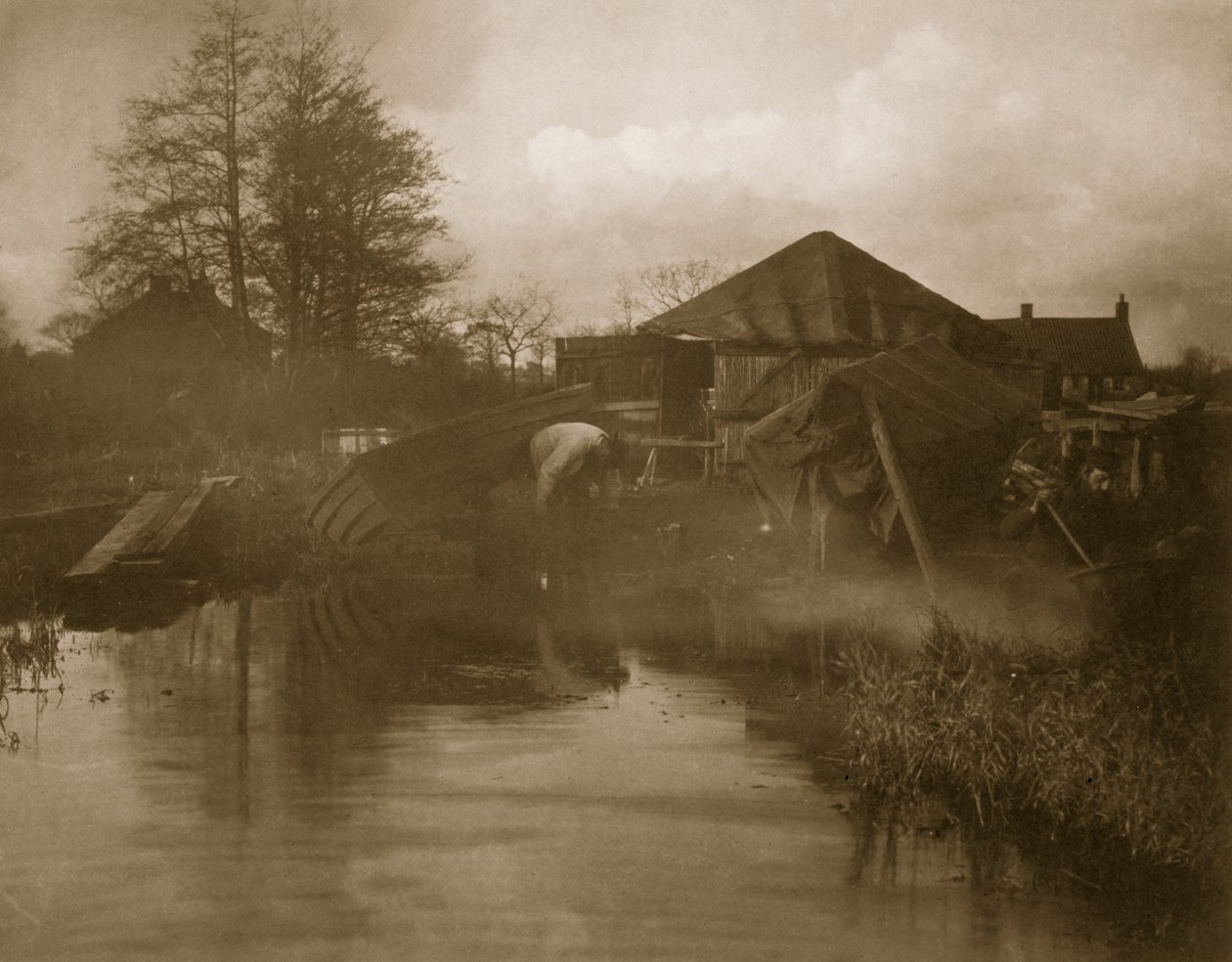 A Norfolk Boat Yard, Life and Landscape on the Norfolk Broads, ca. 1886 av Peter Emerson und Thomas Goodall