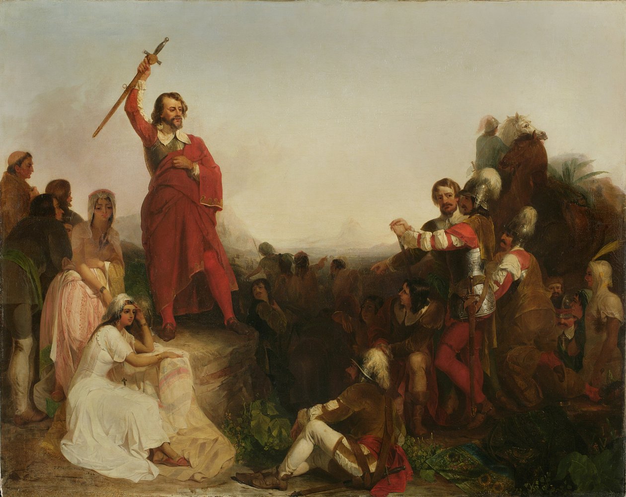 Cortez første syn på byen Mexico, 1844 av Peter Frederick Rothermel