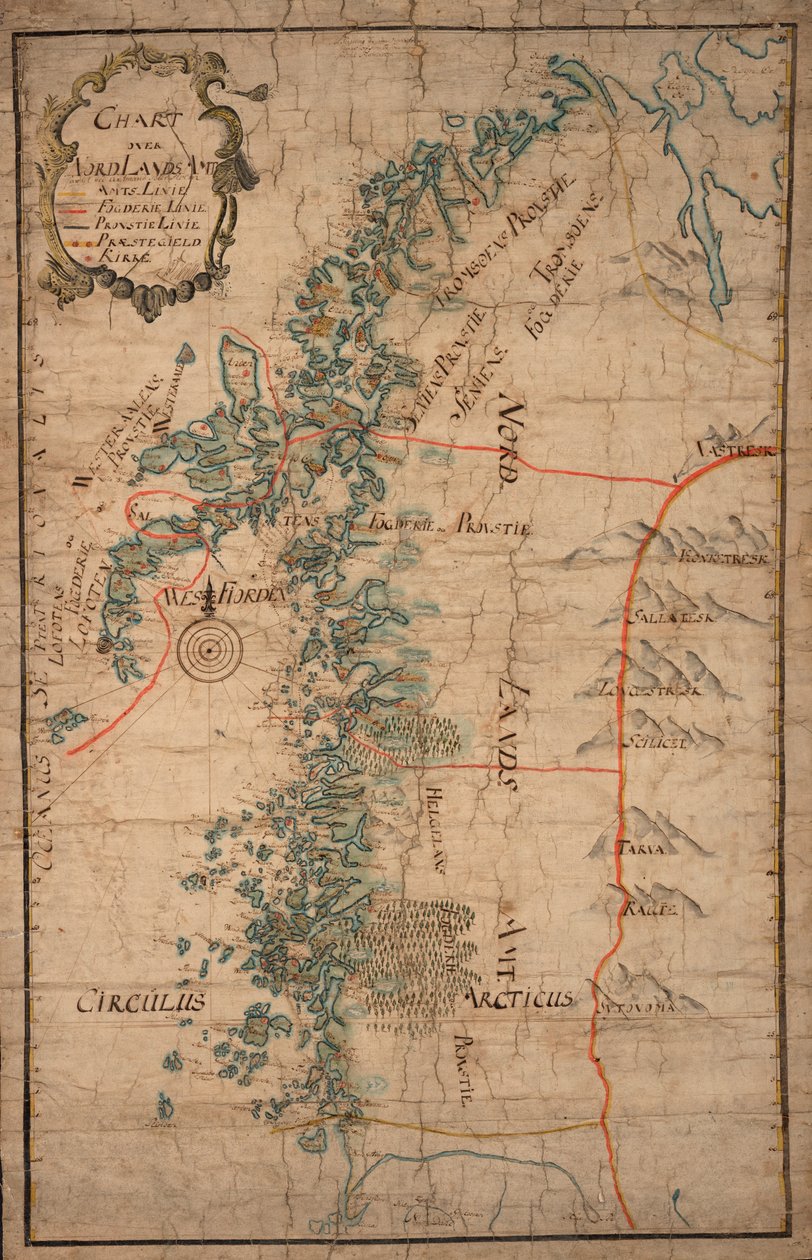 Chart over Nordlands Amt av Peter Holm