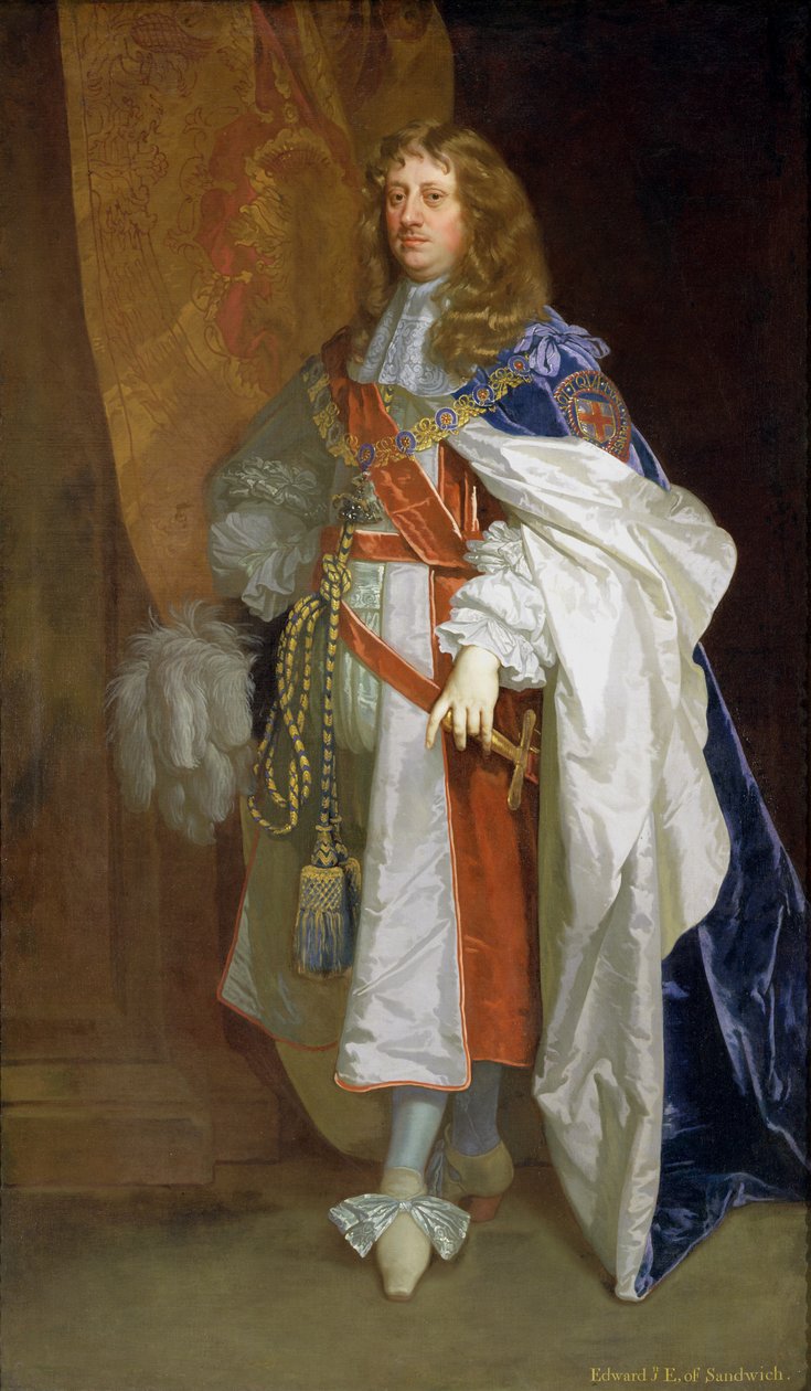 Edward Montagu, 1. jarl av Sandwich, ca. 1660-65 av Peter Lely