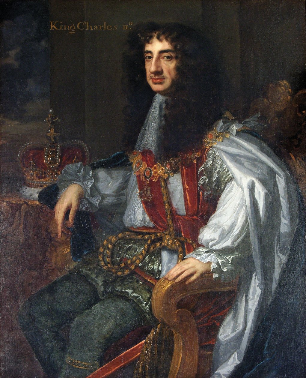 Kong Charles II i Garter Robes av Peter Lely
