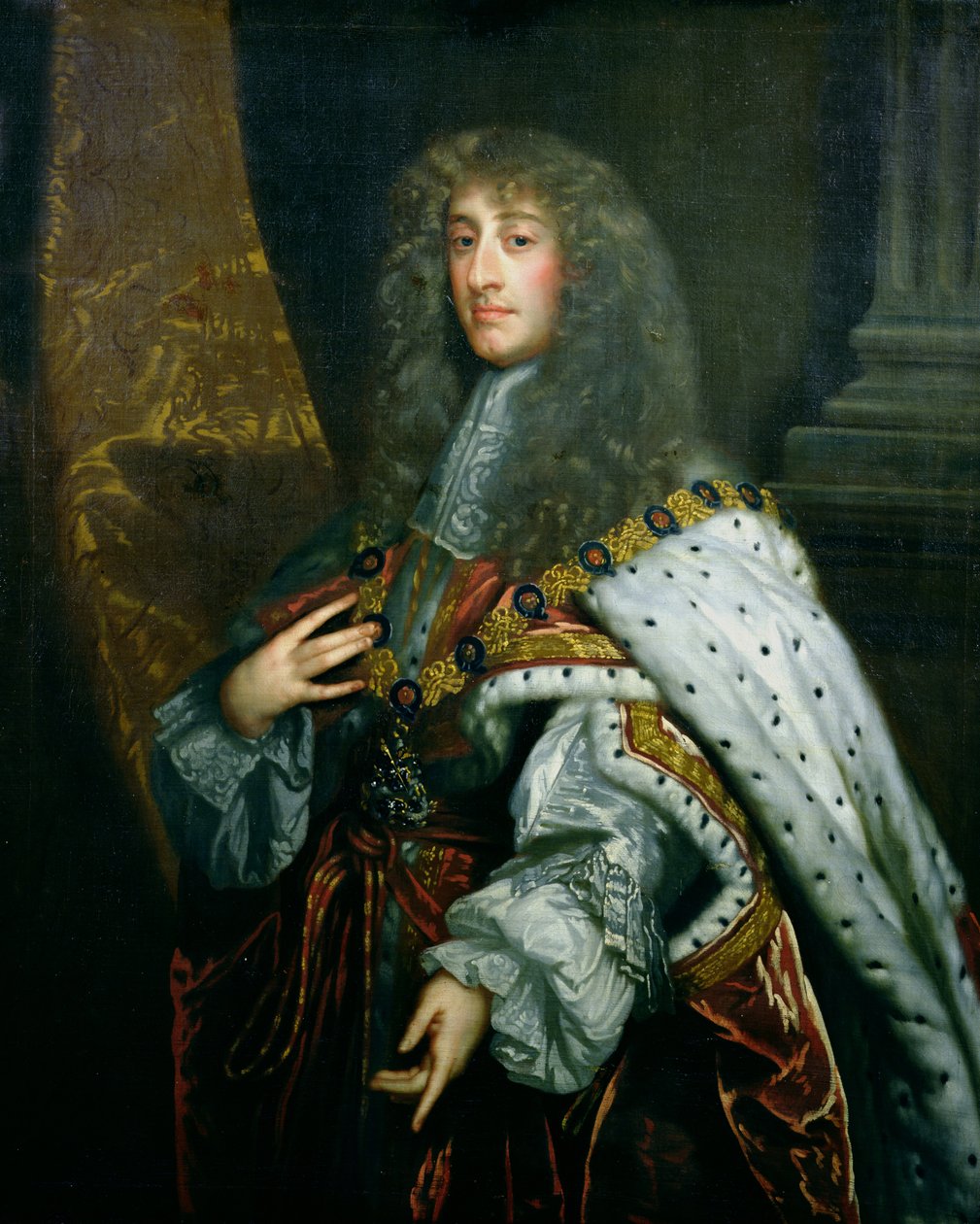 Portrett av James II (1633-1701) i Garter Robes av Peter Lely