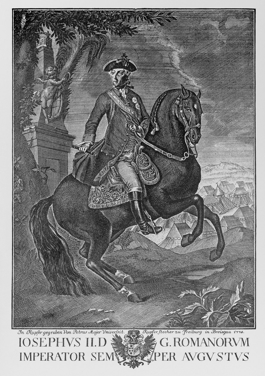 Keiser Joseph II på hesteryggen av Peter Mayer
