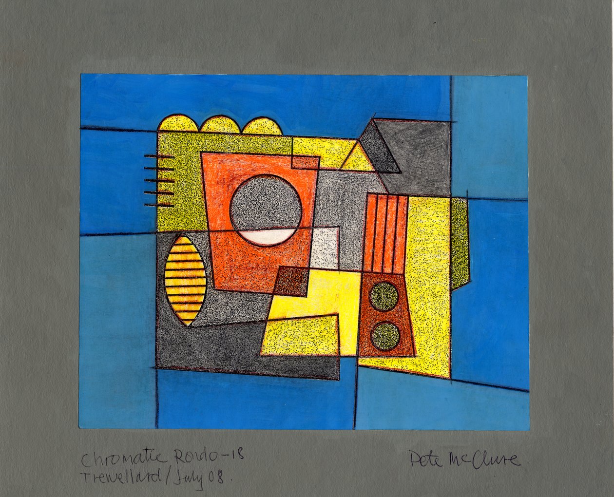 Chromatic Rondo, 2008 (farget tegning) av Peter McClure