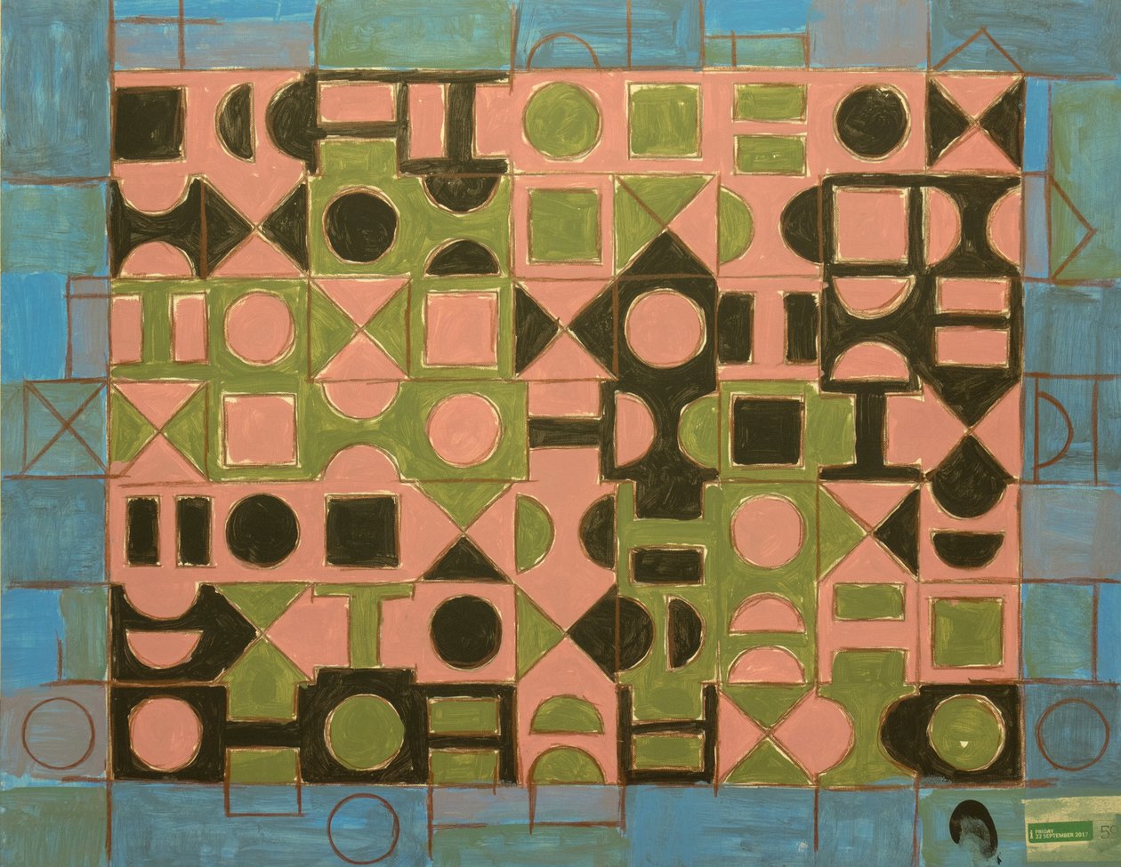 GEOMETRISK BASQUIAT. 2017 av Peter McClure