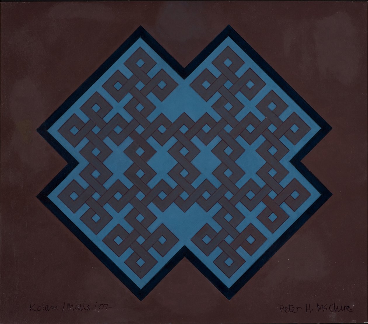 Kolam Malta, 2007 (akryl på kort) av Peter McClure