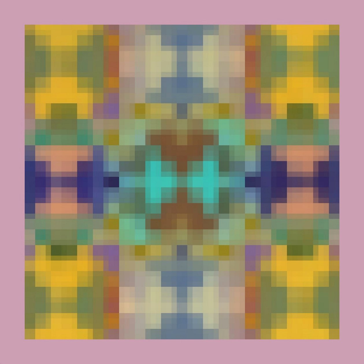 SYMMETRICAL OVERLAY.2014, (digitalt forbedret maleri) av Peter McClure
