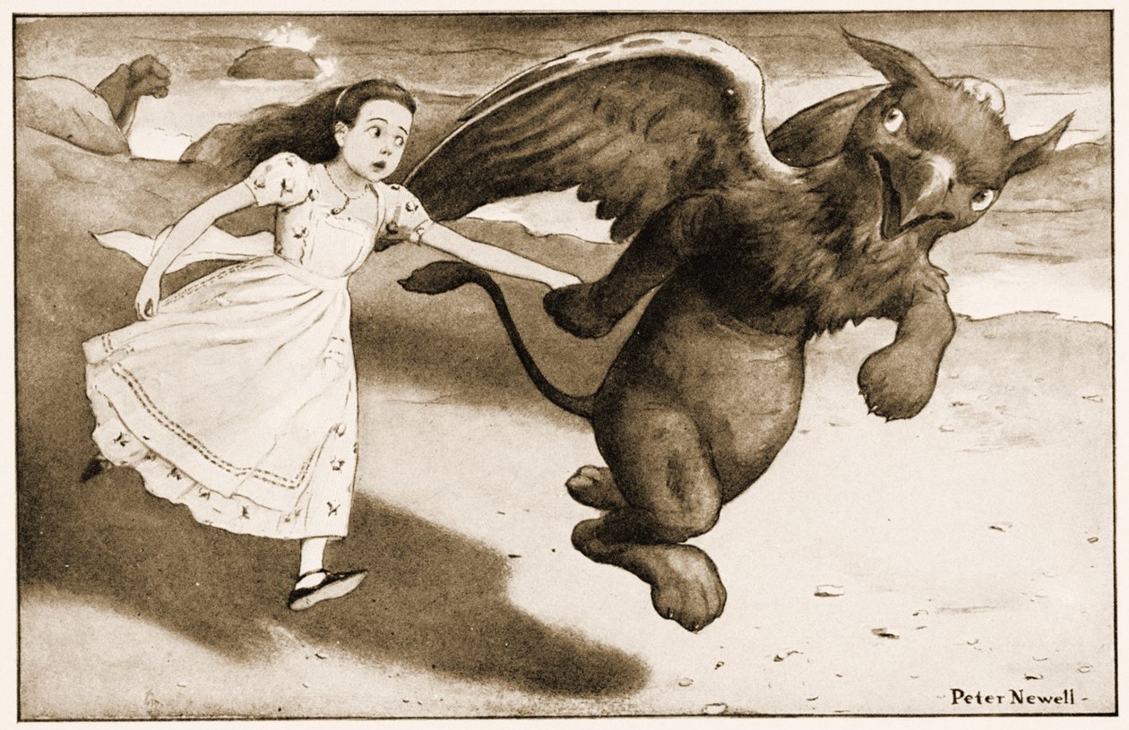 ""Kom igjen!" ropte Gryphon", illustrasjon for Lewis Carrolls Alice