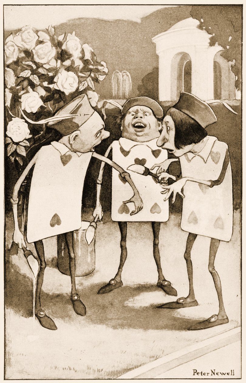 "Ikke sprut maling over meg", illustrasjon for Lewis Carrolls Alice