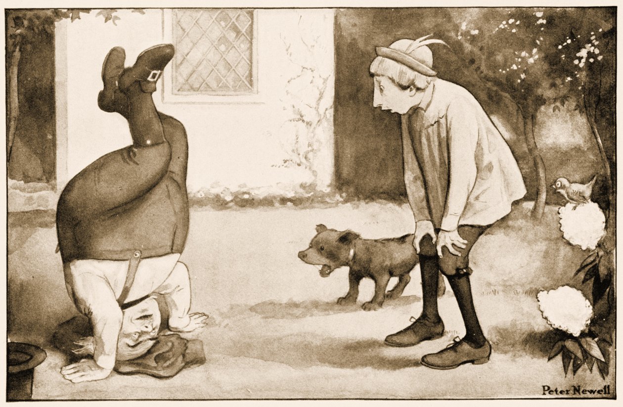 "Old Father William standing on his head", illustrasjon for Lewis Carrolls Alice