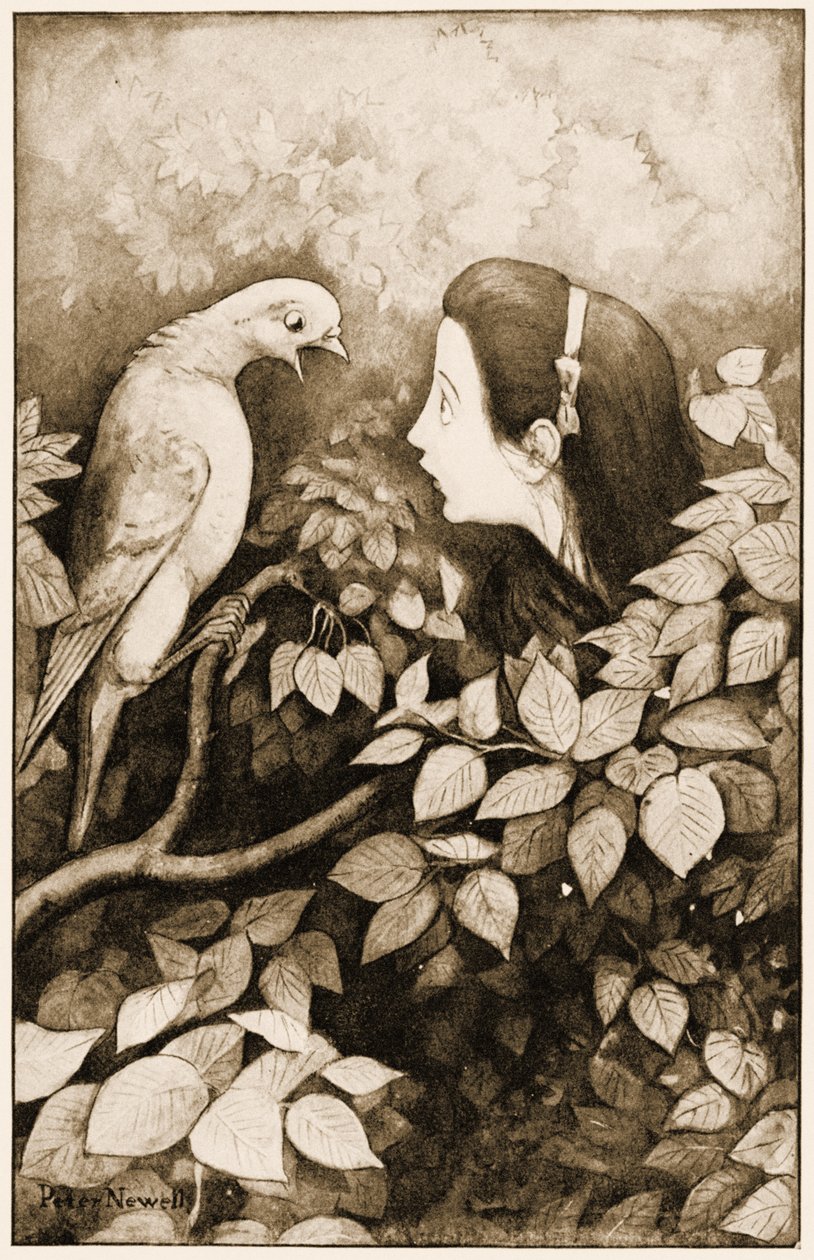 ""Serpent!" skrek duen", illustrasjon for Lewis Carrolls Alice