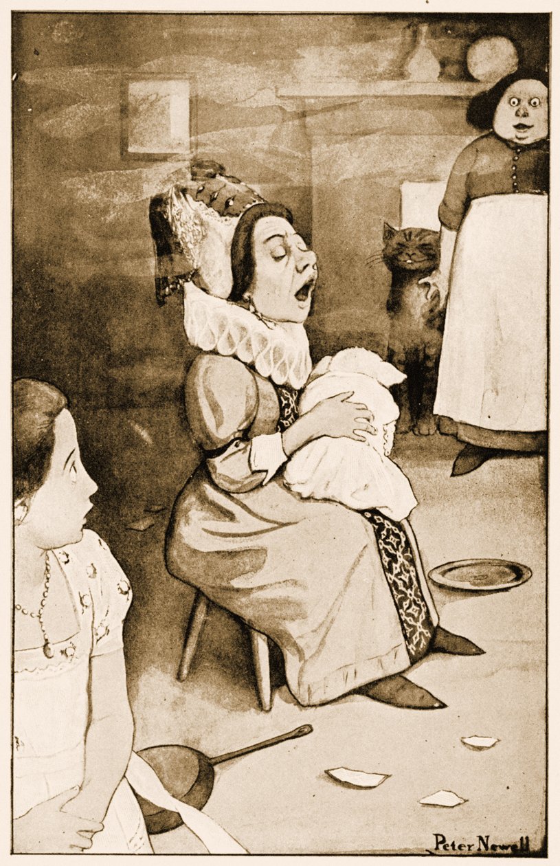 "Singing a sort of lullaby", illustrasjon for Lewis Carrolls Alice