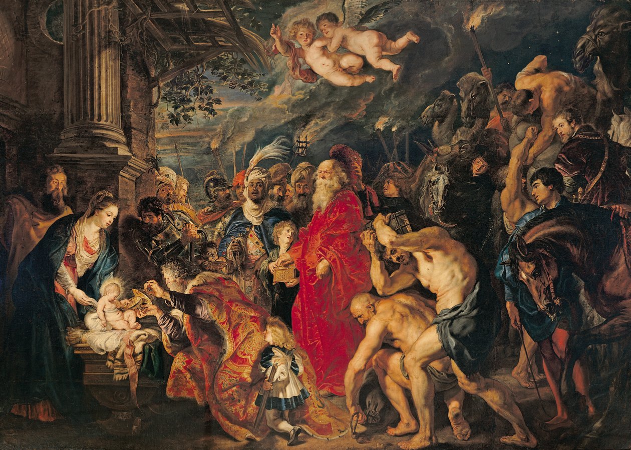 Tilbedelse av magi, 1610 av Peter Paul Rubens