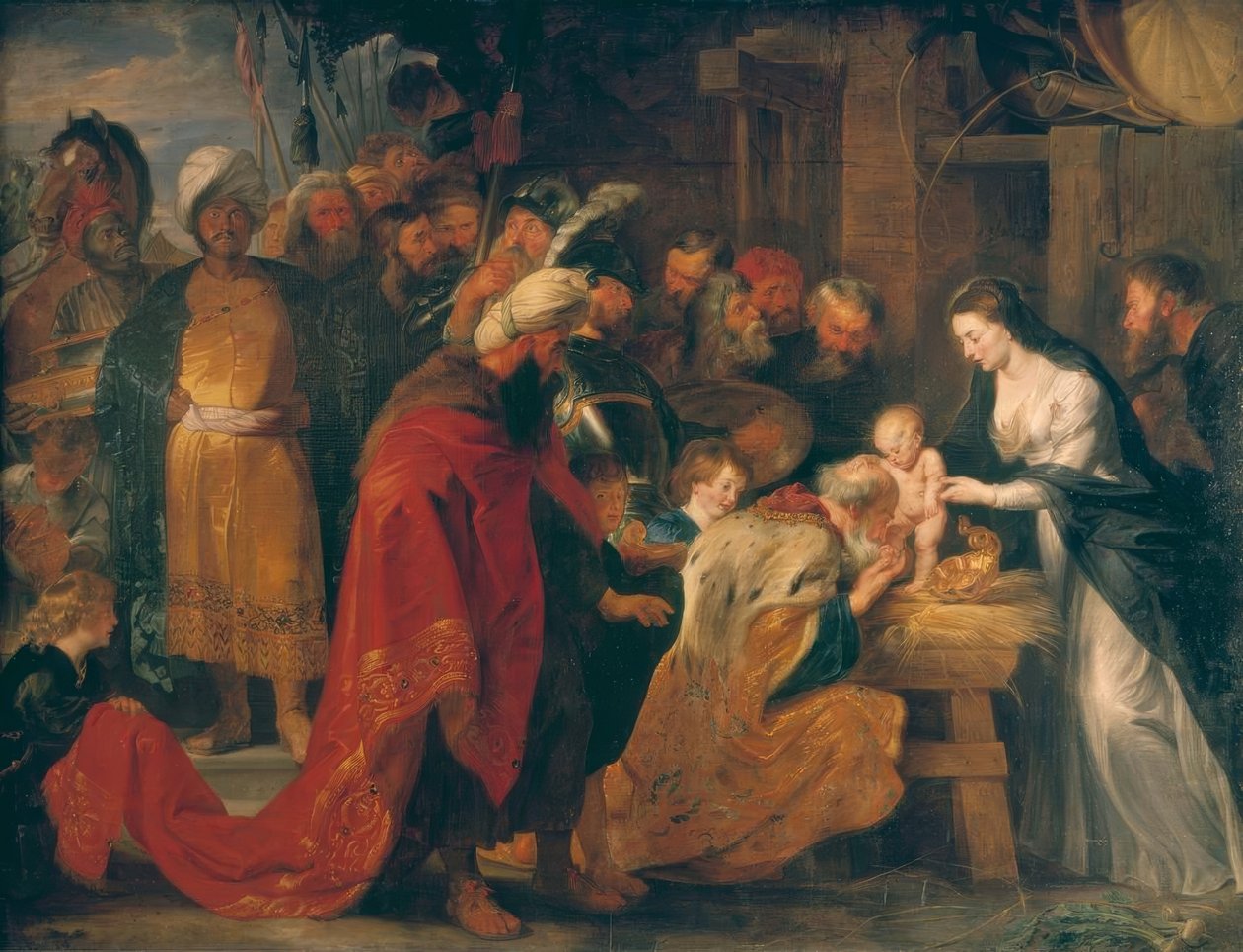 Tilbedelse av magiene av Peter Paul Rubens