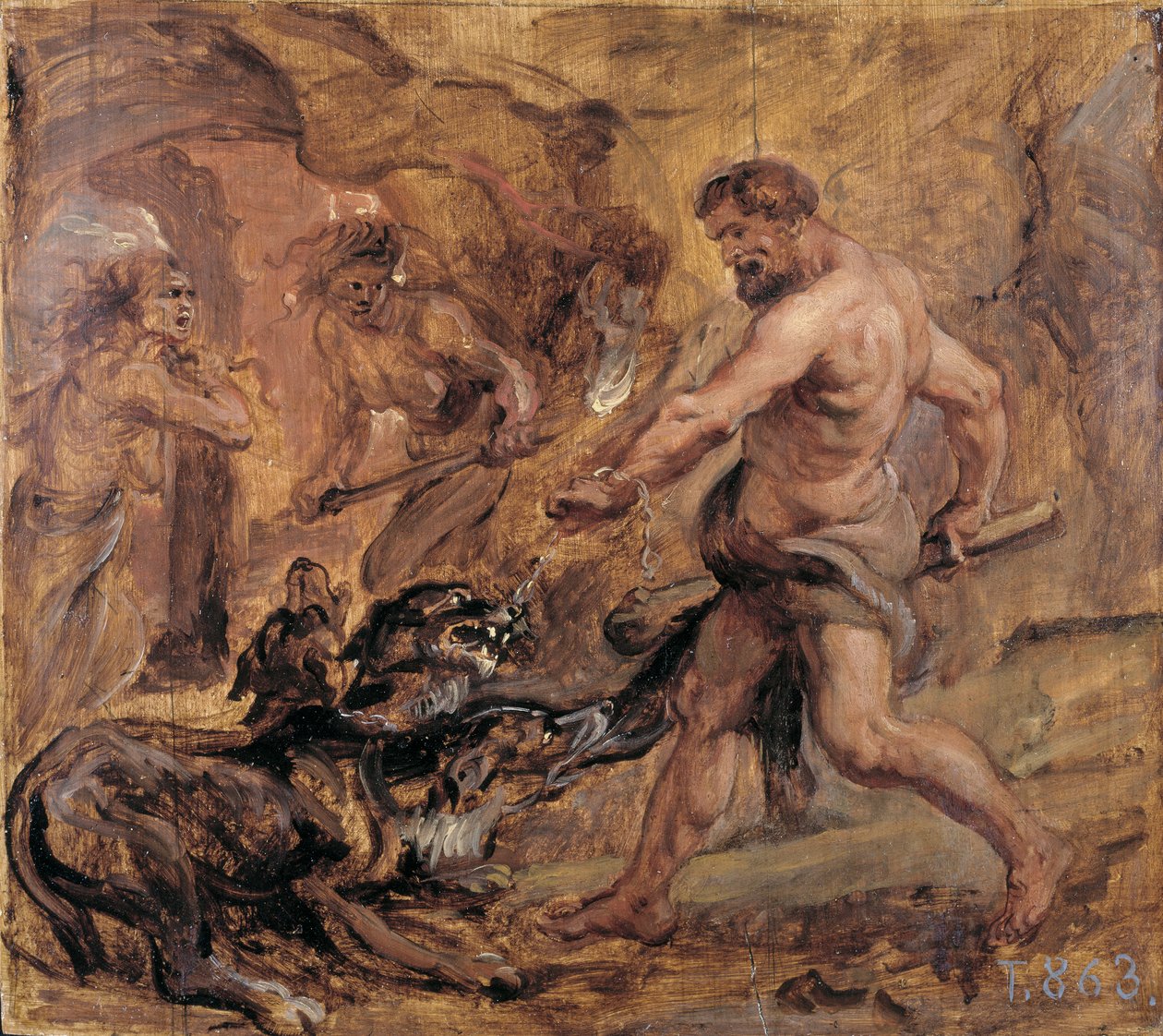 Hercules og Cerberus av Peter Paul Rubens