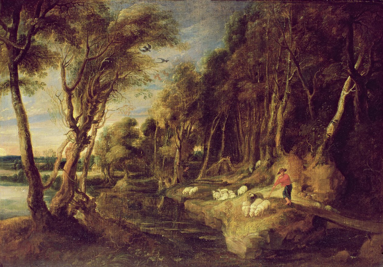 Landskap med en gjeter av Peter Paul Rubens