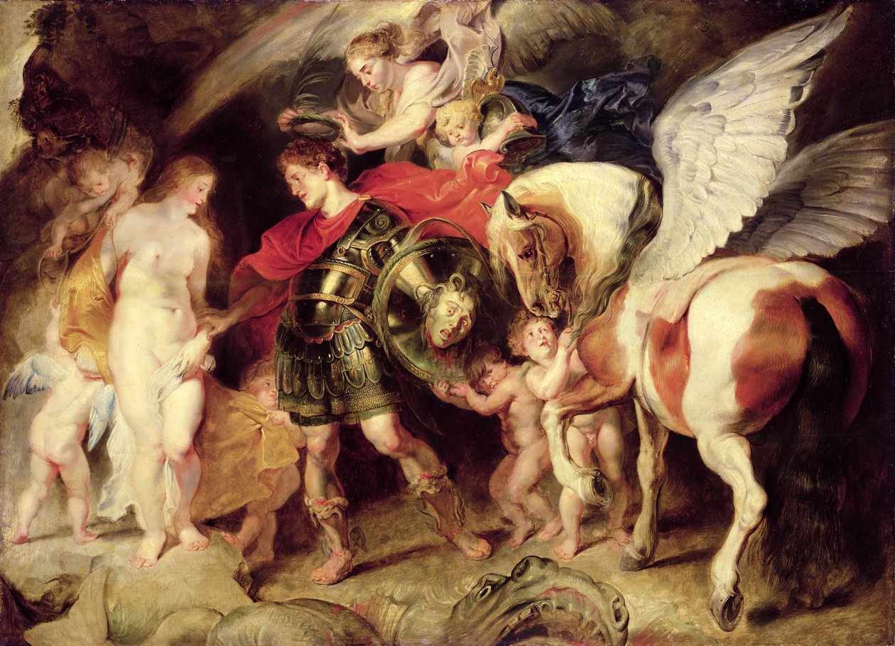 Perseus frigjør Andromeda, ca. 1620 av Peter Paul Rubens