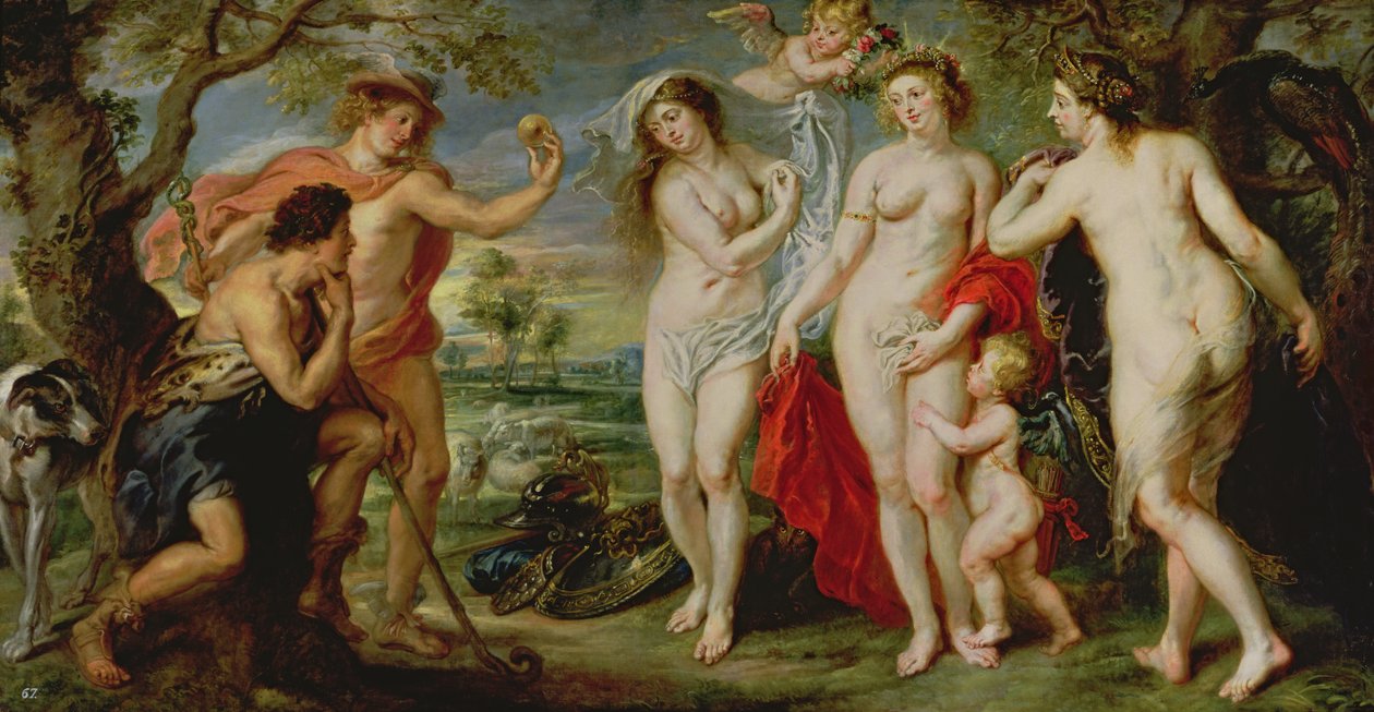 Dommen av Paris, 1639 av Peter Paul Rubens