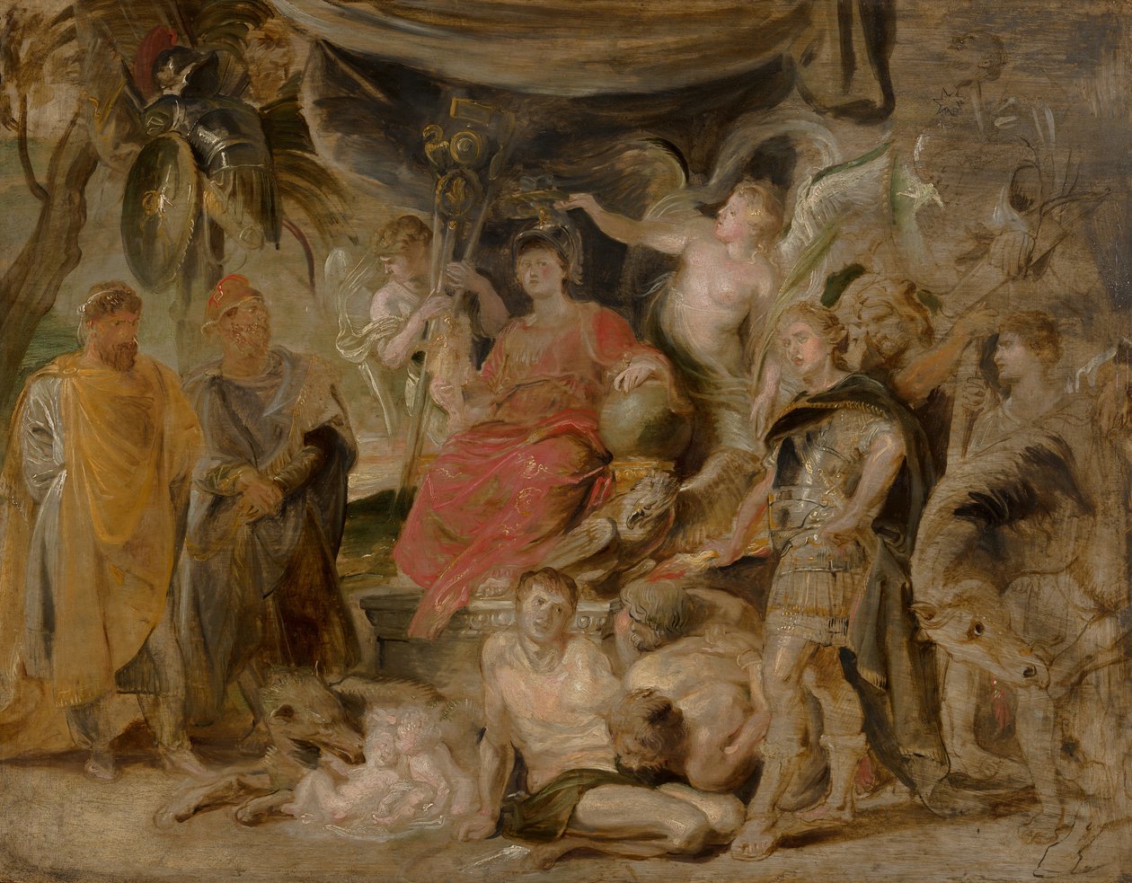 The Triumph of Roma: The Youthful Emperor Constantine Honoring Roma, ca. 1622-23 av Peter Paul Rubens