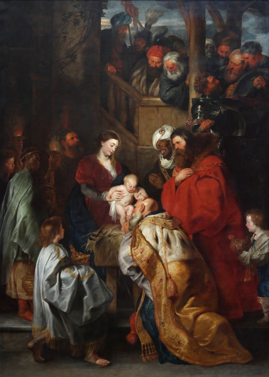 Tilbedelse av magi av Peter Paul studio of Rubens