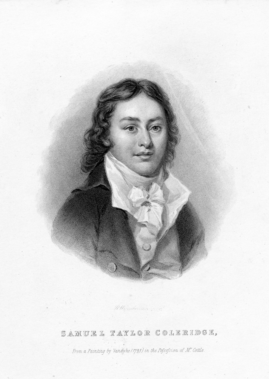 Samuel Taylor Coleridge, gravert av Richard Woodman av Peter van Dyke
