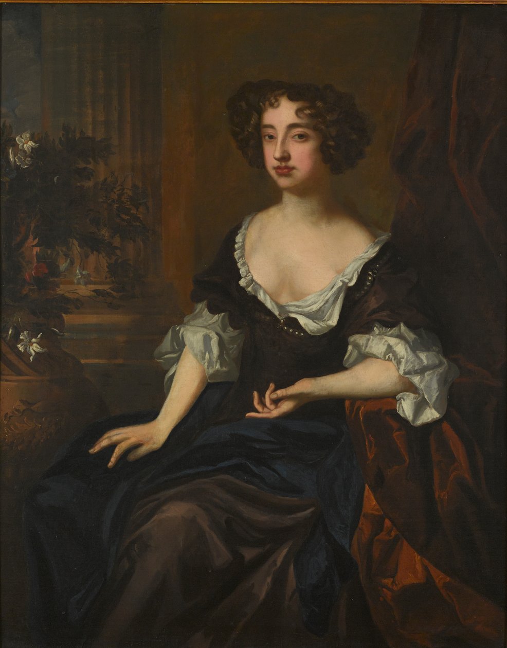 Mary of Modena (olje på lerret) av Peter (after) Lely