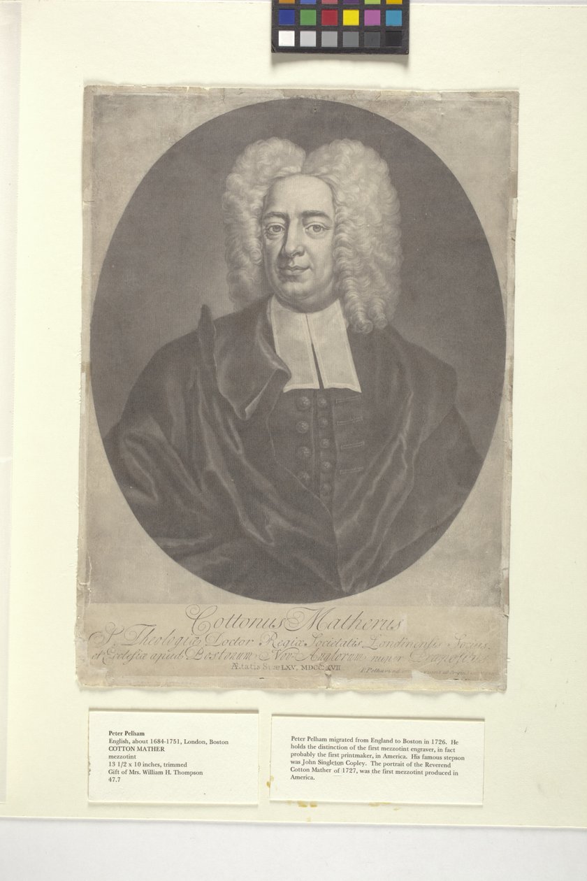 Cotton Mather (blekk) av Peter (after) Pelham
